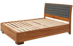 Solaris Queen Bedstead - low foot - Timber